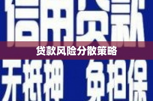 禅城贷款风险分散策略