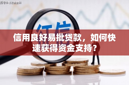 禅城信用良好易批贷款，如何快速获得资金支持？