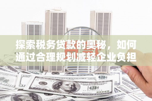 禅城探索税务贷款的奥秘，如何通过合理规划减轻企业负担