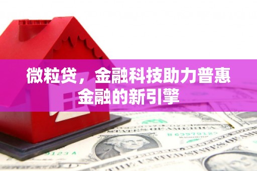 禅城微粒贷，金融科技助力普惠金融的新引擎