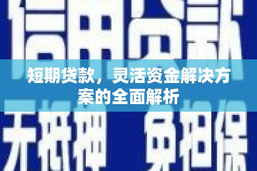 禅城短期贷款，灵活资金解决方案的全面解析