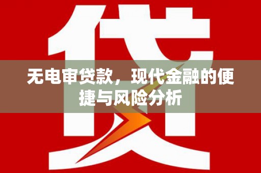 禅城无电审贷款，现代金融的便捷与风险分析