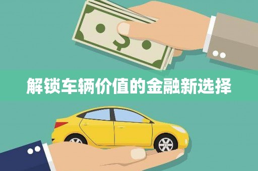 禅城解锁车辆价值的金融新选择