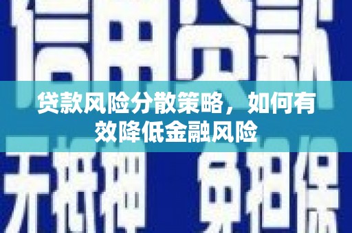 禅城贷款风险分散策略，如何有效降低金融风险