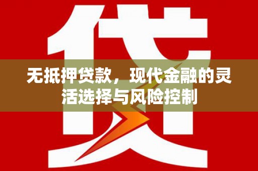禅城无抵押贷款，现代金融的灵活选择与风险控制