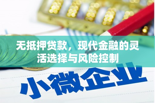 禅城无抵押贷款，现代金融的灵活选择与风险控制
