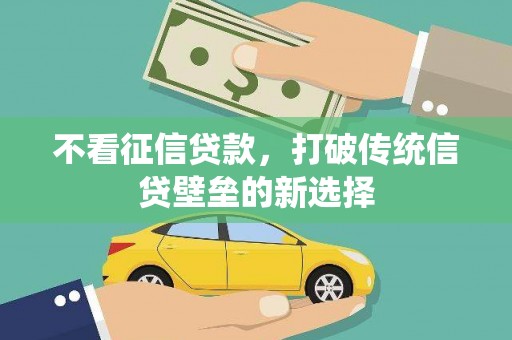 禅城不看征信贷款，打破传统信贷壁垒的新选择