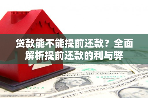禅城贷款能不能提前还款？全面解析提前还款的利与弊