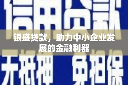 禅城银盛贷款，助力中小企业发展的金融利器