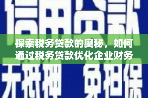 禅城探索税务贷款的奥秘，如何通过税务贷款优化企业财务
