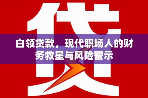 禅城白领贷款，现代职场人的财务救星与风险警示