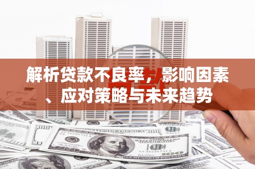 禅城解析贷款不良率，影响因素、应对策略与未来趋势