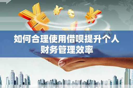 禅城如何合理使用借呗提升个人财务管理效率