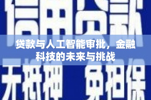 禅城贷款与人工智能审批，金融科技的未来与挑战