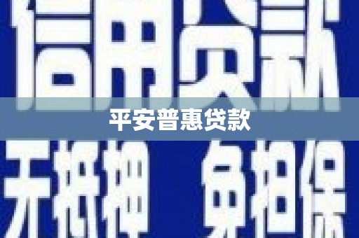 禅城平安普惠贷款
