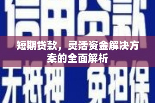 禅城短期贷款，灵活资金解决方案的全面解析