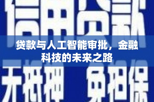 禅城贷款与人工智能审批，金融科技的未来之路