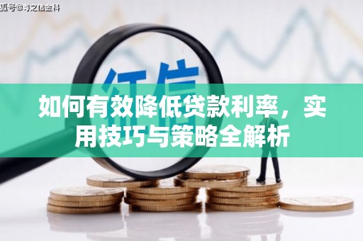 禅城如何有效降低贷款利率，实用技巧与策略全解析