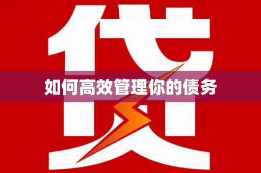 禅城如何高效管理你的债务