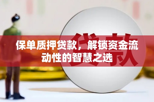 禅城保单质押贷款，解锁资金流动性的智慧之选